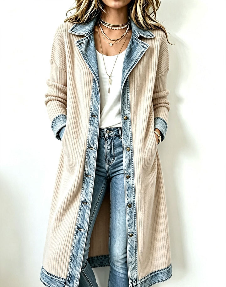 Odelia - Textured Long Cardigan