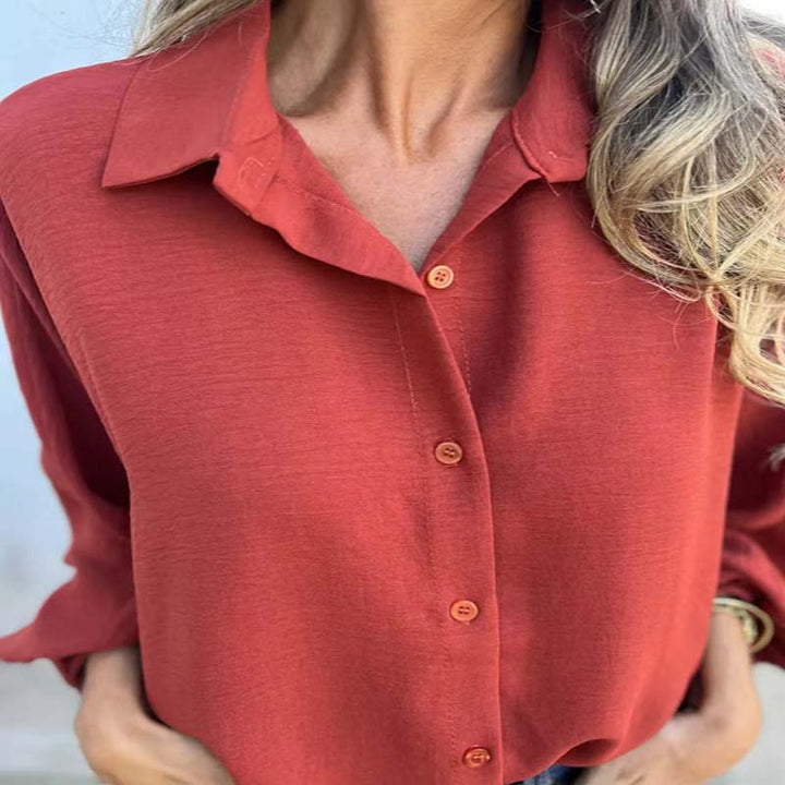 Noreyssa - Soft-Touch Lantern-Sleeve Shirt