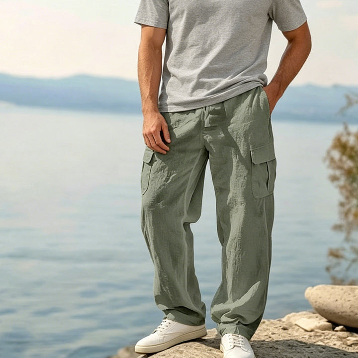 Donovan - Breathable Linen Cargo Trousers