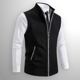 Flossie - Layered Zip-Front Knitted Gilet