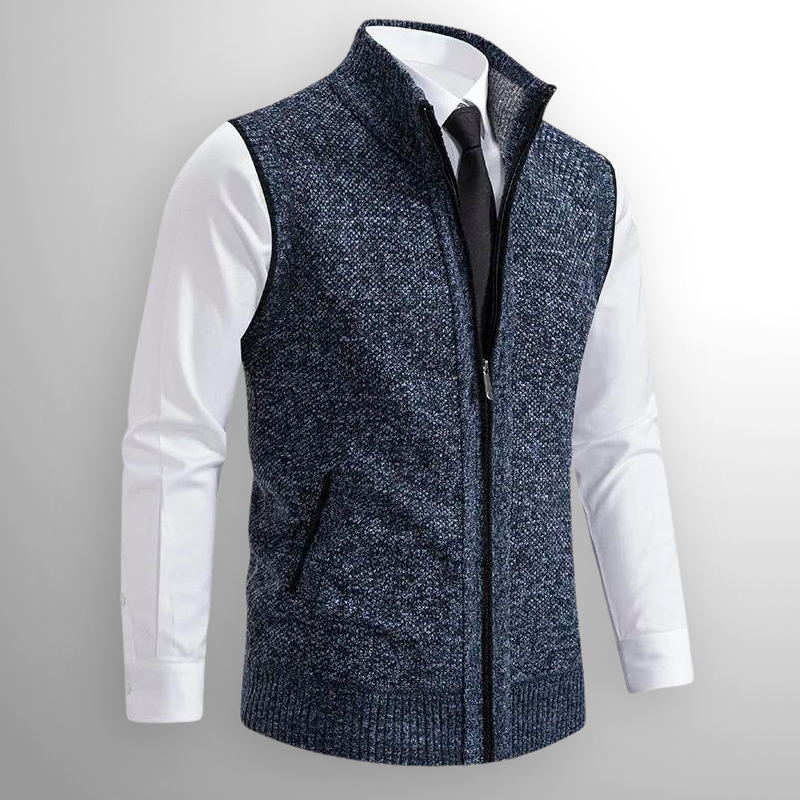Flossie - Layered Zip-Front Knitted Gilet