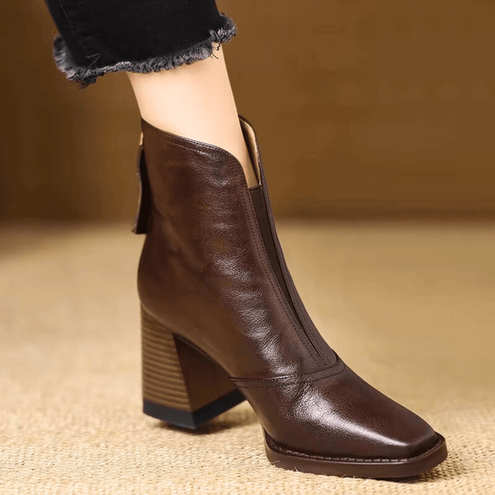 Zora - Sculpted Mid-Heel Ankle Boot