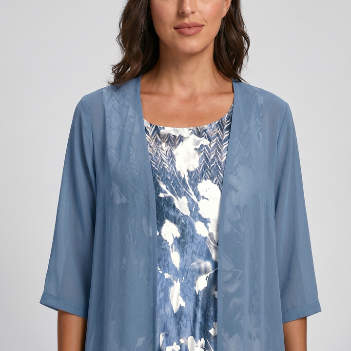 Delavelle - Elegant Layered Midi Dress Set
